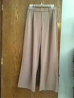 Wide Leg High-Rise Women's Pants - Taupe